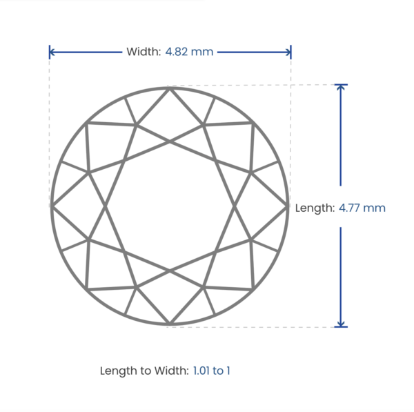 0.45 Carat Round Loose Diamond, E, VVS1, Very Good, GIA Certified - Image 2